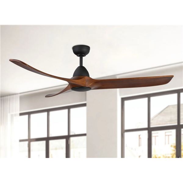 BNIB - Kuzco Baylor 60" Ceiling Fan, Black, RV: $1134 (Model CF77860-MB/NW)