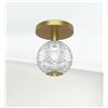 Image 1 : New - Alora Marni LED Flush Mount, Natural Brass, RV: $212 (Model FM321201NB)