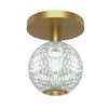 Image 2 : New - Alora Marni LED Flush Mount, Natural Brass, RV: $212 (Model FM321201NB)
