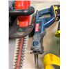 Image 4 : Group of Tools - Ryobi P510, Leaf Blower, Black & Decker Hedge Trimmer, Small Tote of Misc Tools, Et