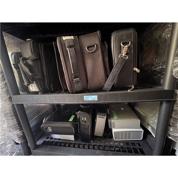 Assorted Digital Projectors & Padded AV Carrying Cases Lot - Optoma & Commercial Units