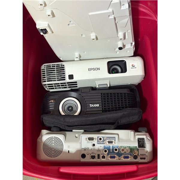Assorted Digital Projectors - Epson 3LCD, BenQ DLP & Crestron-Connected Projectors with Storage Tote