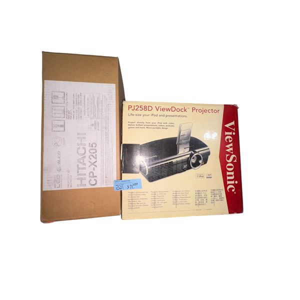 Boxed Digital Assorted Projectors - Hitachi CP-X205, ViewSonic PJ258D & Optoma DLP Unit