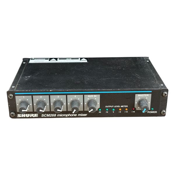 Shure SCM268 4-Channel Microphone Mixer with Flight Case