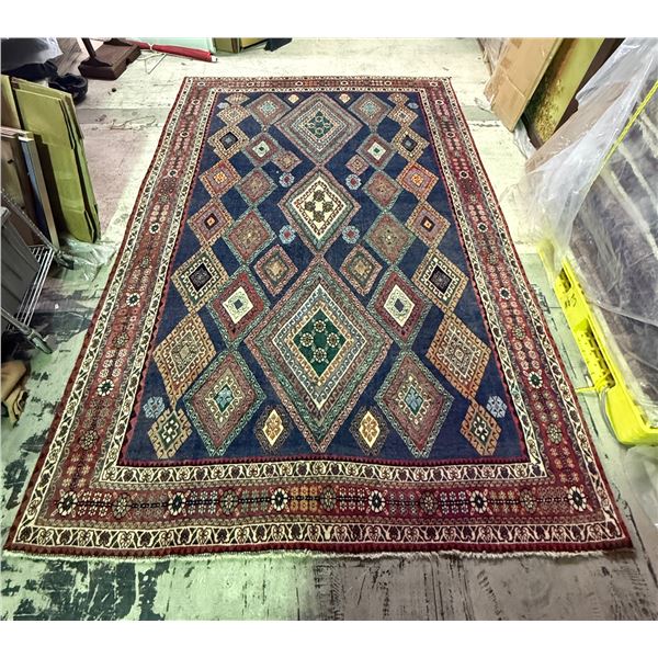 Sirjan - 100% Authentic Hand Knotted Wool Persian Rug - Handmade in Iran - 10" x 6.9" ft