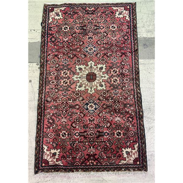 Hosein Abad (Hamedan) - 100% Authentic Hand Knotted Wool Persian Rug - Handmade in Iran - 4.8" x 2.8