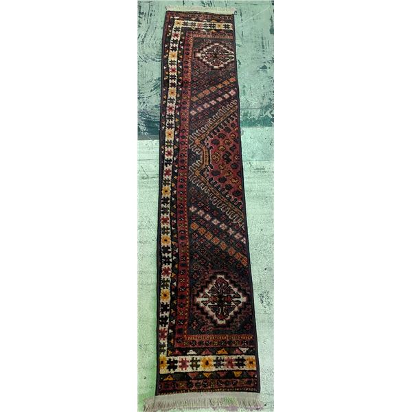 Shiray - 100% Authentic Hand Knotted Wool Persian Rug - Handmade in Iran - 6.8" x 1.4" ft