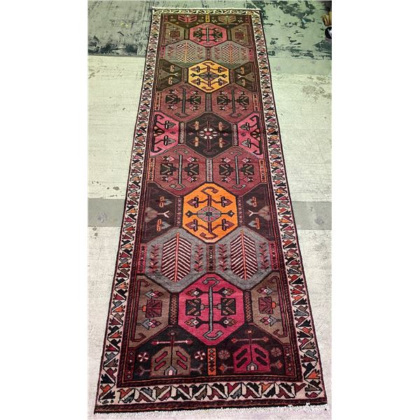 Bakhtiyar - 100% Authentic Hand Knotted Wool Persian Rug - Handmade in Iran - 10.2" x 3.4" ft