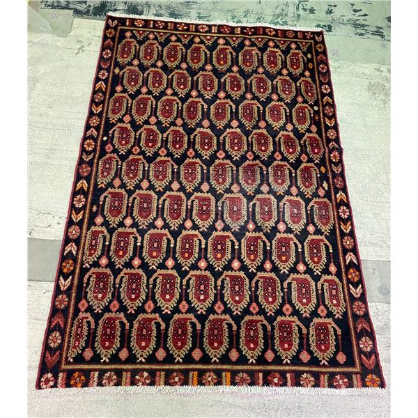 Hamedan - 100% Authentic Hand Knotted Wool Persian Rug - Handmade in Iran - 6.4" x 4.2" ft