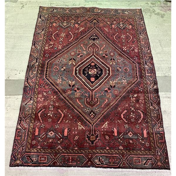 Zanjan - 100% Authentic Hand Knotted Wool Persian Rug - Handmade in Iran - 6.4" x 4.7" ft