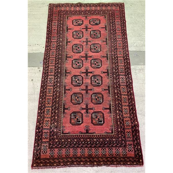 Afghan - 100% Authentic Hand Knotted Wool Persian Rug - Handmade in Iran - 6.2" x 3.1" ft