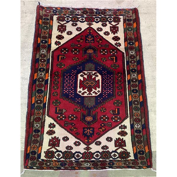 Zanjan - 100% Authentic Hand Knotted Wool Persian Rug - Handmade in Iran - 4.7" x 3.2" ft