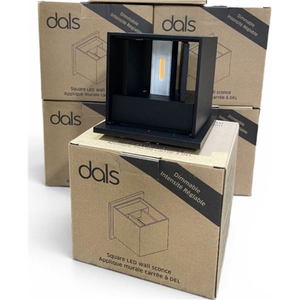 4-Pcs New DALS Outdoor Wall Sconce Cubix Black - RV: $1200 - LEDWALL001D