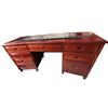 Image 1 : Large Brown Executive Double-Pedestal Desk, Approx. H31" x W65" x D27"