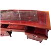 Image 2 : Large Brown Executive Double-Pedestal Desk, Approx. H31" x W65" x D27"