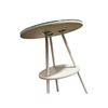 Image 3 : 2-Tier Round Side Table with Glass Top, H25" x Dia. 20"