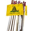 Image 2 : Group of 14 Assorted Handheld Flags - American, Don't Tread on Me, and More - Various Sizes