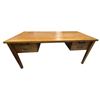 Image 1 : Vintage Wooden Desk, H30" x W67" x D27" (some wear)