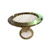 Image 2 : Round Gold-tone Wire Accent Table Base, H26"