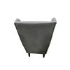 Image 3 : Gray Upholstered Armchair, W32"