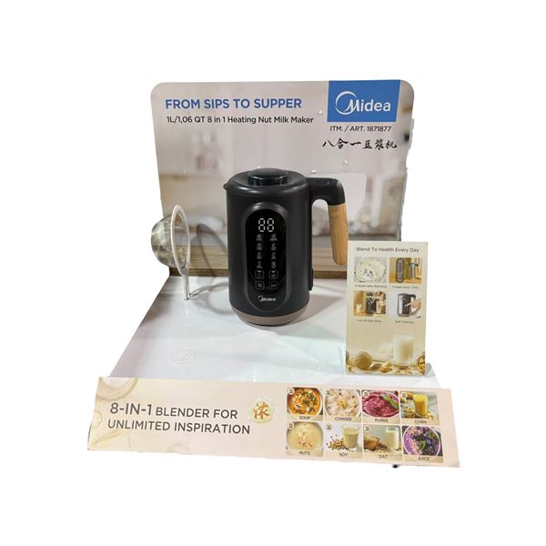 Midea 1L 8-in-1 Heating Nut Milk Maker - Shop display Advertisement Piece