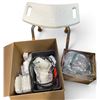 Image 1 : MedPro Nebulizer, Shower Chair, and Group of Medical Supplies