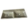 Image 1 : Grey Marble-Patterned Double Sink, 48" x 21"