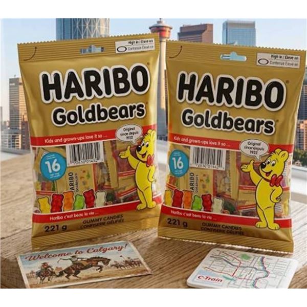 Lot of 2 - Haribo Goldbears Gummy Candies 221g, 16 Packs