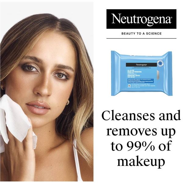 Pack of 9 -Neutrogena Make-Up Removing Wipes 7per Pack