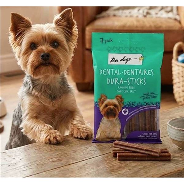 Ten Dogs Dental-Dentaires Dura-Sticks, 6 Bags