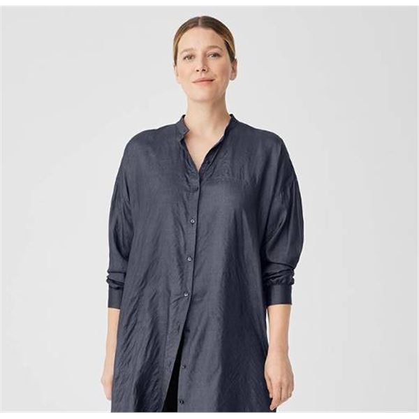 Eileen Fisher 2X Ocean Button-Down Shirt