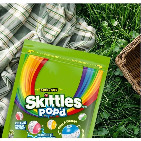 Lot of 4 Skittles PoP'd Sour Freeze Dried 155g
