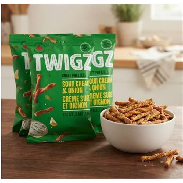 Twigz Sour Cream & Onion Pretzels 12x42g