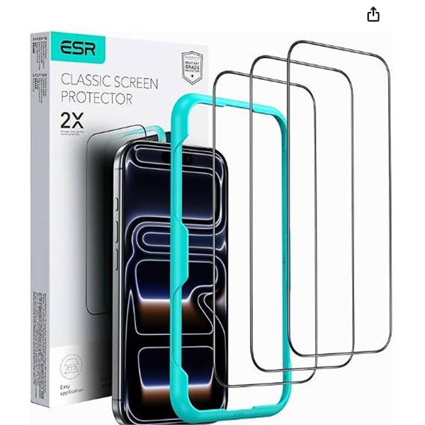 ESR 3-Pack iPhone 16 Pro Glass Screen Protect
