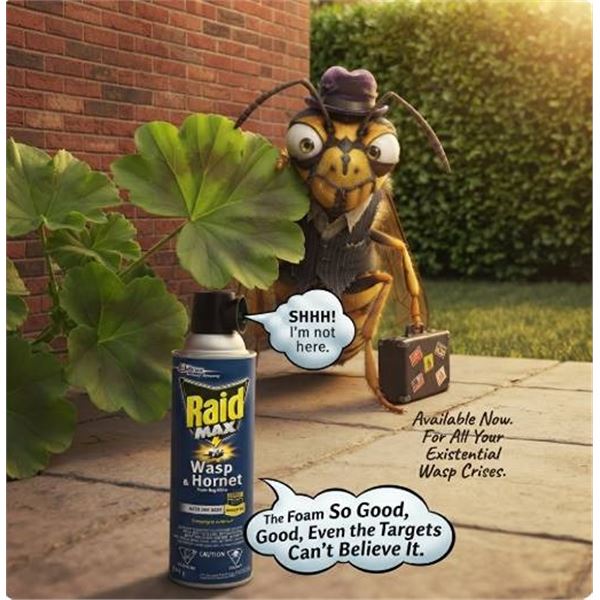 Raid Max Wasp & Hornet Insecticide, 2x 500g,