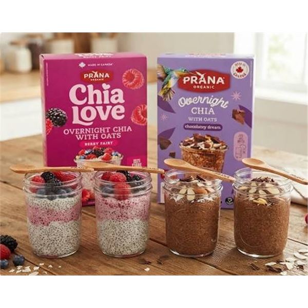 Prana Chia Overnight Oats Assorted 2-Pack