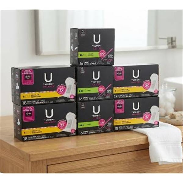 6 U by Kotex Feminine Hygiene Packs
