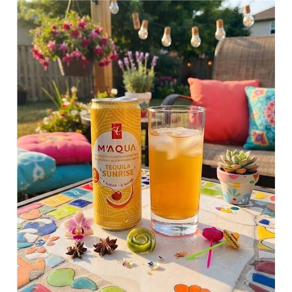M'Aqua Tequila Sunrise Sparkling Water 6 Pack