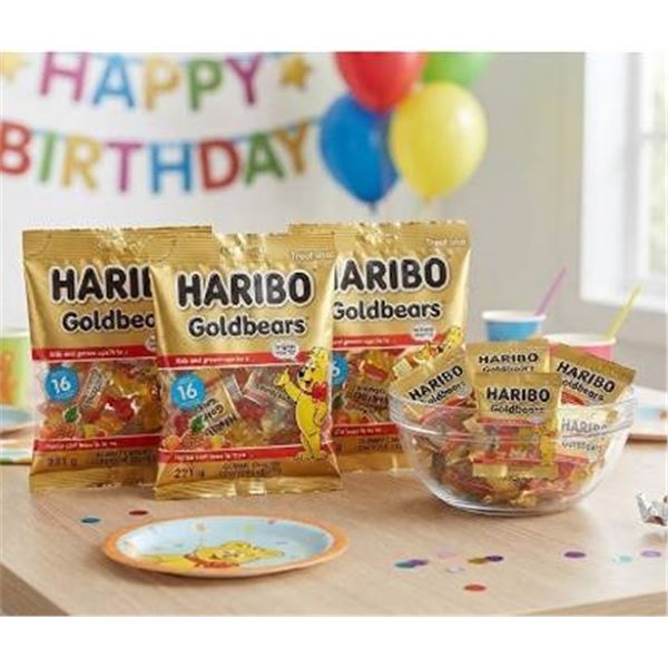 3 Haribo Goldbears Gummy Candy Bags