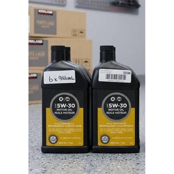 Kirkland 5W-30 Synthetic Motor Oil, 6x946mL