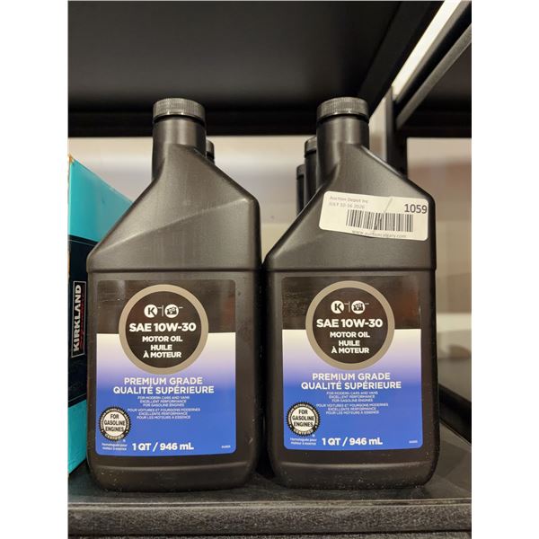 Lot of 6 Quarts SAE 10W-30 Motor Oil, 946ml Each
