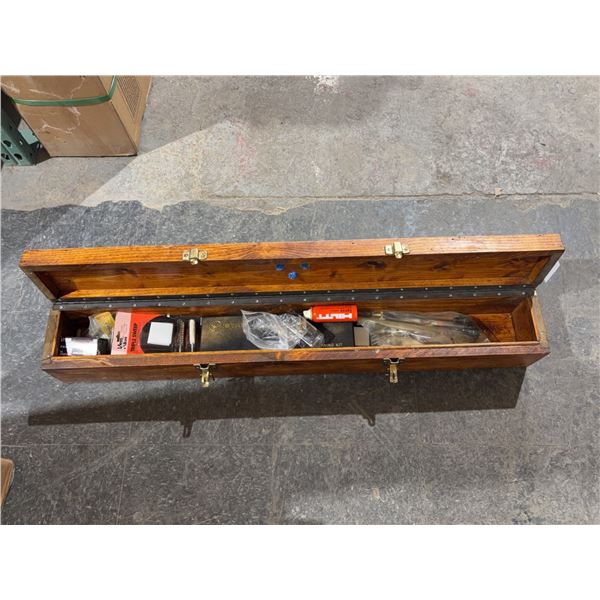 WoodÂ  Box with Mixed Shop Items