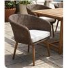 Image 1 : Allen + Roth Brown Plastic Wicker Chairs with White Curtains