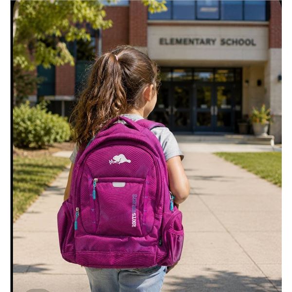 Roots Purple Backpack with Padded Straps