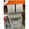 Image 3 : LOT OF 10 Plastic Storage Bins with Lids - SEE SLIGHT DAMAGE TO CORNER OF BINS
