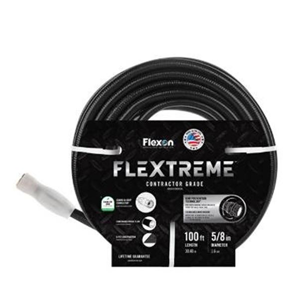 Flexon Contractor Grade Hose With Guard & Grip, 5/8 in x 100 ft