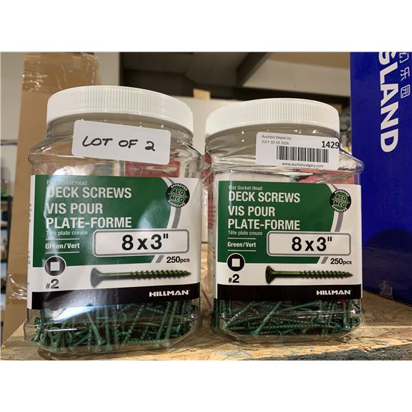 Hillman Deck Screws 8x3 Inch Lot of 2