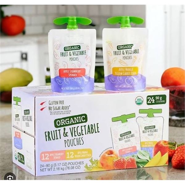 Kirkland Organic Fruit & Vegetable Pouches 24 count