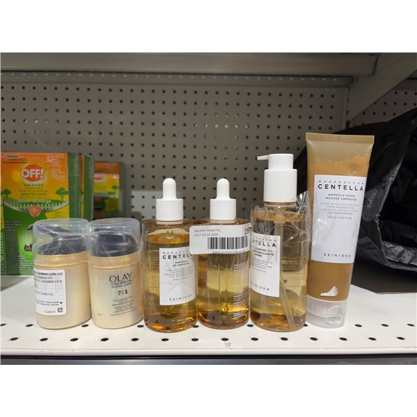 Skincare Lot: Olay & SKIN1004 Centella - Lot of 6 assorted bottles