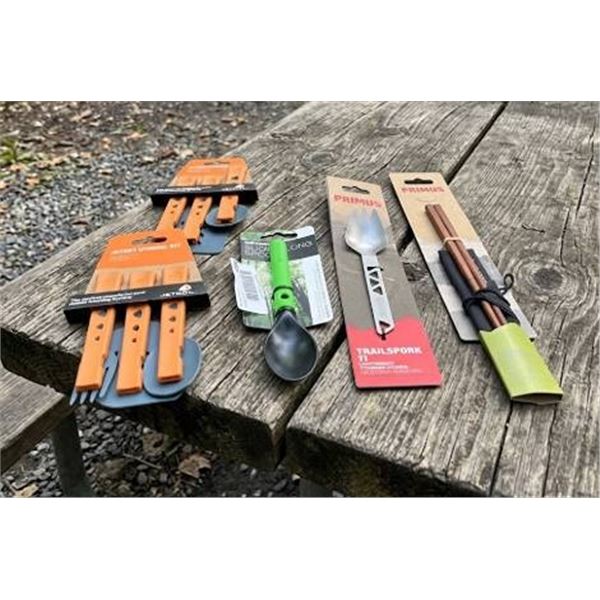 Camping Utensil Kits and Sporks Lot